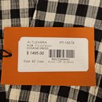 Altuzarra ππ Donrine Seersucker Gingham Midi Dress ~ Black Ivory 42 EU NWT Photo 14