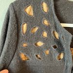 Soft Surroundings  100% Wool Cape Coat Gold Satin Lining Cut Out‎ Pattern … Photo 3