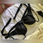 Shade & Shore  Black Strappy Bikini Top Size 34D Photo 4