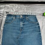 frame denim FRAME Le Sylvie Denim Midi Skirt Front Slit Blue 100% Cotton Size 26 Photo 7