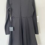 Lulus NWT  Women's Fit & Flare Long Sleeve Back Zip Black Skater Mini Dress SZ L Photo 1