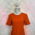 Daniel Cremieux Cremieux‎ Orange Short Sleeve Textured Sheath Dress Size M Photo 4