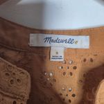 Madewell Eyelet Double-Tie Peasant Top in Carrot Cake Cotton Bohemian Size Small Photo 4