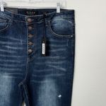 Risen [] Claire Dark Wash High Rise Denim Cutoff Bermuda Shorts Button Fly Sz 2XL Photo 7