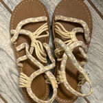 Vines Brand Braided Rope Sandals in Brown and Cream Tan Size 7 Photo 0