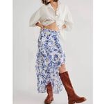 Free People Maxi skirt floral fall style flowy ruffle boho Y2K size 12 Photo 1