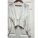 The Impeccable Pig 0036  Women's‎ Medium Blouse White Top Long Sleeve Photo 4