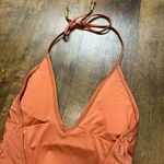 Mosmann Australia One Piece Swimsuit Sz Medium Shimmer Orange Deep Vneck Photo 9