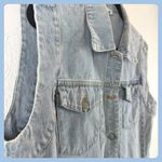 The Foxy Kind Light Wash Denim Vest S/M Button Front Trucker Grunge Style Blue Size undefined Photo 1