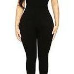 Naked Wardrobe NWT  Snatched Sleeveless V Neck Jumpsuit, S Photo 0