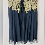 Windsor  Women's Black Gold Strapless Dress Size Small Prom Homecoming Party Photo 10