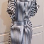 Forever 21 Juniors Shirt Dress Navy/White Stripes w/Removable Belt Med. Photo 3