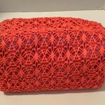 Pink Crochet Glitter Cosmetic Bag. Photo 4