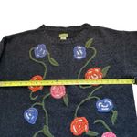 Esprit Vintage  100% wool pullover sweater floral embroidered sz M/L/XL Photo 3
