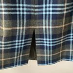 Hillard & Hanson  plaid wool blend skirt blue & green size 10 Photo 3