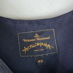 Vivienne Westwood  Anglomania Black Silk Cutout Bow Tie Long Sleeve Tunic Blouse Photo 5