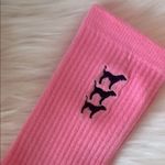 Victoria's Secret Pink Victoria’s Secret Socks with Black Signature Dog Design Photo 1
