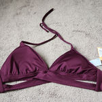 Kona Sol  Plum Purple Bikini Top SIZE L Photo 0