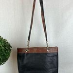 Bally Vintage Leather Black & Brown Two Tone Bucket Shoulder Handbag Photo 2