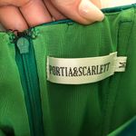 Portia & Scarlett Emerald Green Satin Cocktail Midi Dress Size 4 Photo 3