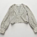 Etophe studios  Women’s Sz Small Blouse Cropped Floral Print Button Boho Cottage Photo 0