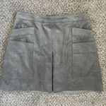 BCBGMAXAZRIA Grey Suede Skirt Photo 1
