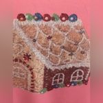 Boutique Gingerbread House Holiday Sweatshirt Pink Size L Photo 3