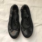 Vince Camuto Black leather ballet ballerina flats with bow & silver studs whimsygoth fairy grunge streetwear-Size 7 Photo 1