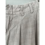 Free People  Lotta Love Wide Leg Trousers‎ In Sable Size 12 Pleated Linen Blend Photo 9