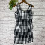 Vintage Black and White Gingham Sheath Mini Dress Size 4 Photo 1