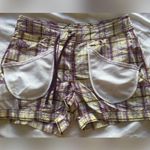 The North Face Board Shorts Plaid Purple Yellow White Womens 0 Nylon Photo 2