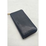 Fossil  Black Leather Zip Around‎ Wallet BillFold Women's - One Size Photo 2