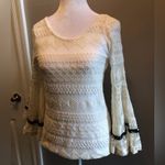 By Together Big, Beautiful Bell Sleeves Open Back Pullover Top Women’s Top Size Small Photo 2
