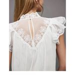 ALLSAINTS NWOT  Lace Blouse White Tops Women Size 4 Flutter Sleeve Photo 1