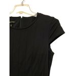 Escada Short Sleeve‎ Pleated Fit & Flare Dress Size 34 Black Knee Length Ponte Photo 2