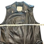 by Anthropologie Black Faux Leather Moto Vest Sleeveless Jacket‎ Small NWT Photo 7