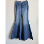 We The Free Women's Just Float On Flare Jeans 27 High Rise Raw Hem Boho Festival Photo 7