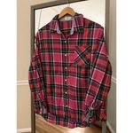 Crown & Ivy  Plaid Flannel Women's Red Pink Size Small Photo 1