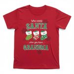 Holiday Time  Women's Grandma Plus Size 2x Christmas T-Shirt Holiday Santa Photo 0