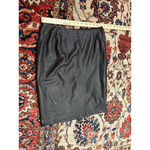 John Patrick Womens Black Genuine Leather Pencil Skirt Size 6 Lined Midi Classic Photo 6