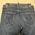 MOTHER Denim MOTHER Looker Ankle Fray Dark Wash Distressed Raw Hem Skinny Leg Jeans Size 25 Photo 3