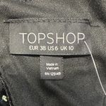 Topshop  NWT Sz 6 Black Velvet Rainbow Stud Ruffle Front Open Back Cocktail Dress Photo 4