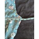 Iz Byer  Green/Pink Floral Fit Flare Chiffon‎ Dress Lined Size L Sleeveless Boho Photo 7
