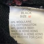 Woolrich Vintage  Wool Holiday Sweater Womens Medium Embroidered Christmas Black Photo 11