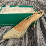 Lauren Lorraine Elegant Gold Slingback Heels by  Photo 3