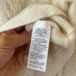 J.Crew Sz M Pearl‎ Ruffle Front Cable Knit Turtleneck Wool Stretch Sweater Top White Size M Photo 7