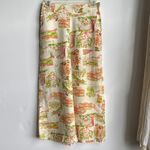 Cynthia Rowley  100% Linen Mediterranean Wide Leg Crop Pull On Pants Photo 1