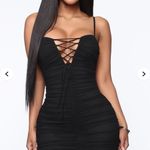 FashioNova My Lover Ruched Mini Dress - Black ruched bodycon dress #bodycon #partydress Photo 6