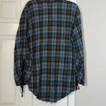 Brand New Savage X Fenty Tied Up Tartan Raw Hem Sleep Shirt Plaid Blue Size XL Photo 4