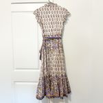 Oliphant Napa Ruffle Collar Button Floral Maxi Dress Purple Size M Photo 9